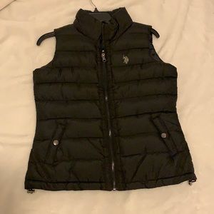 Black Polo Puff Vest